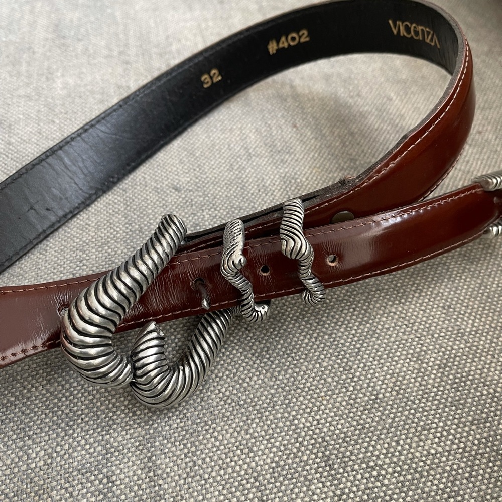 Vincenza Genuine Leather Calfskin Brown Belt